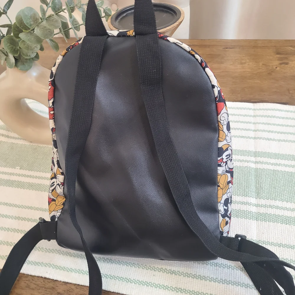 Disney Bioworld Mickey Mouse Patterned Backpack - Red, Black, White - Picture 3 of 5